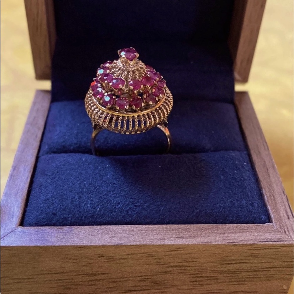1950’s/60’s 14KT gold natural ruby ring